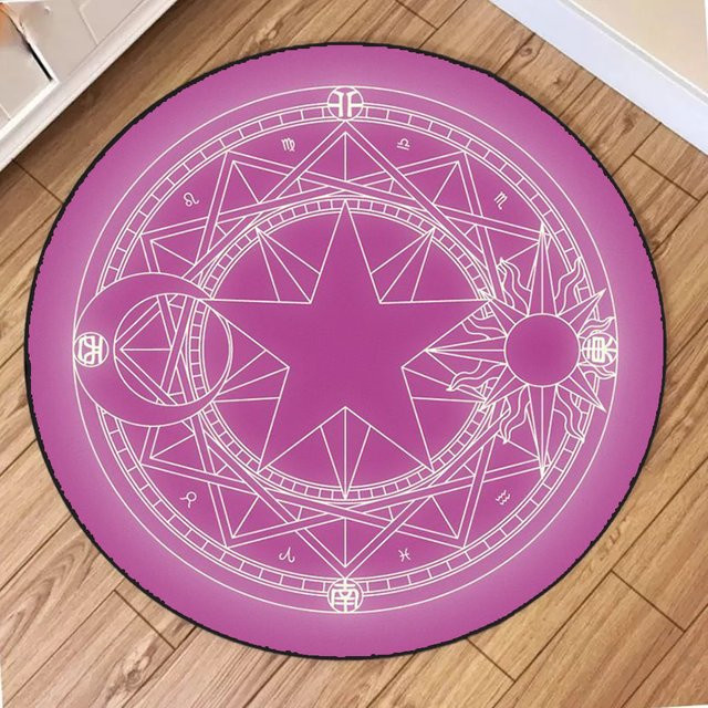 Mystic Magic Circle Teppich in Lila mit geometrischem Design für dein Wohnzimmer oder Schlafzimmer - Bild 1