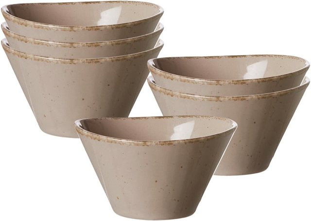 Ritzenhoff & Breker Dipschalen Casa, Keramik, Beige, 6er Set, B: 10,5 cm, T: 11,5 cm - Bild 1