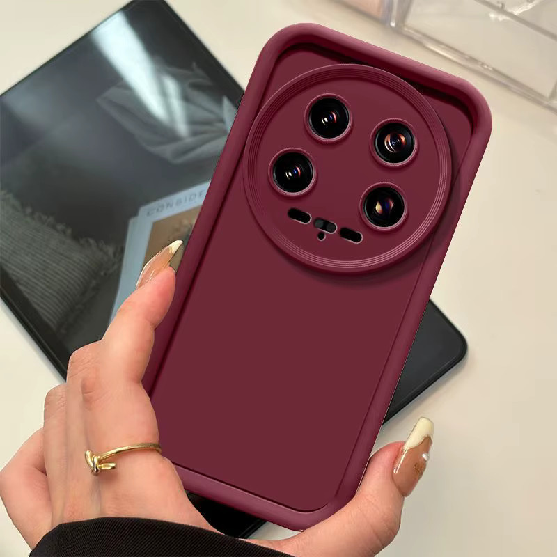 Xiaomi Mi 14 Ultra Handyhülle Luxus Candy Matte Soft Cover in Rot und Multicolour mit Anti-Fall-Prävention - Bild 2