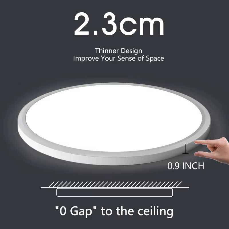 MARPOU Ultra dünne Deckenleuchte in Weiß, dimmbar, modernes LED Panel für Innenräume - Bild 2
