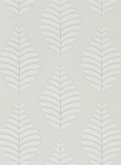 Harlequin Tapete Lucielle Linen in Silber und Grau mit floralem Botanical-Design aus Vlies - Bild 1