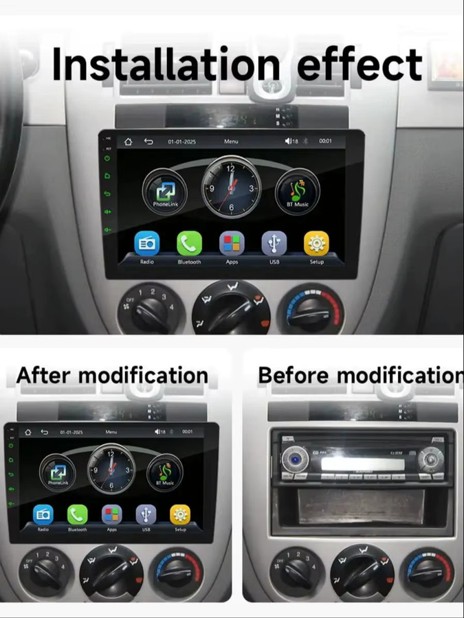 BQCC Universal CarMP5 Radio mit Carplay, Android Auto, Mirrorlink und Bluetooth in Schwarz - Bild 4