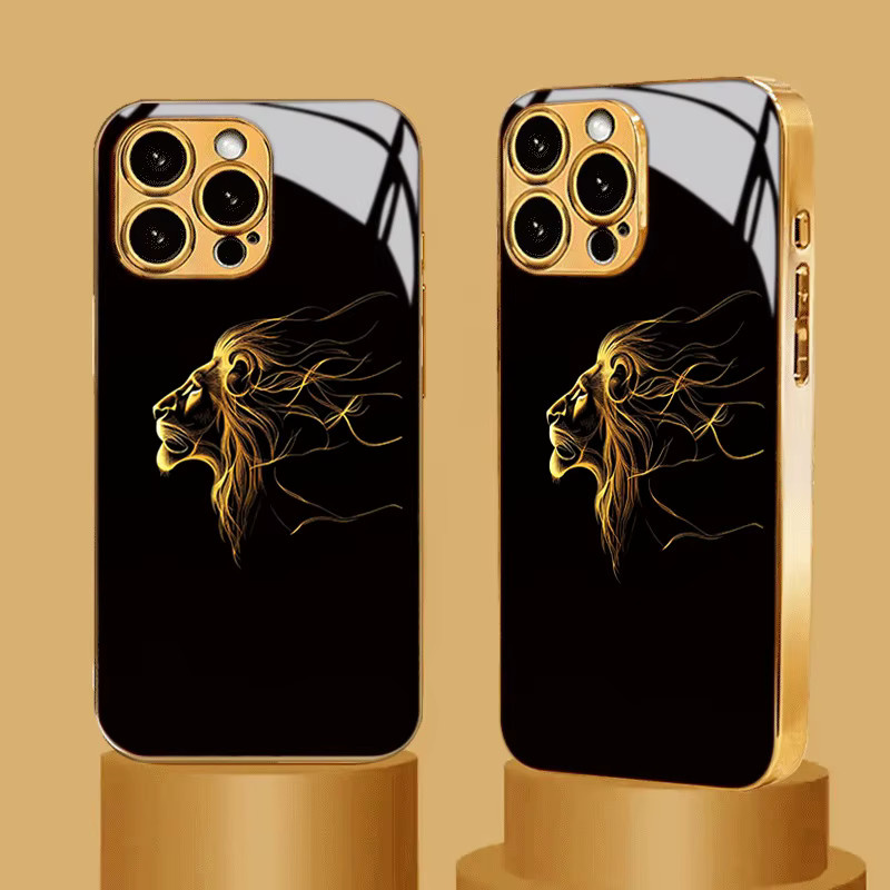 Heroic Lion Panzerglas-Handyhülle für iPhone 11 bis iPhone 17 Pro Max, stoßfeste Abdeckung, Farbe: Schwarz - Bild 3