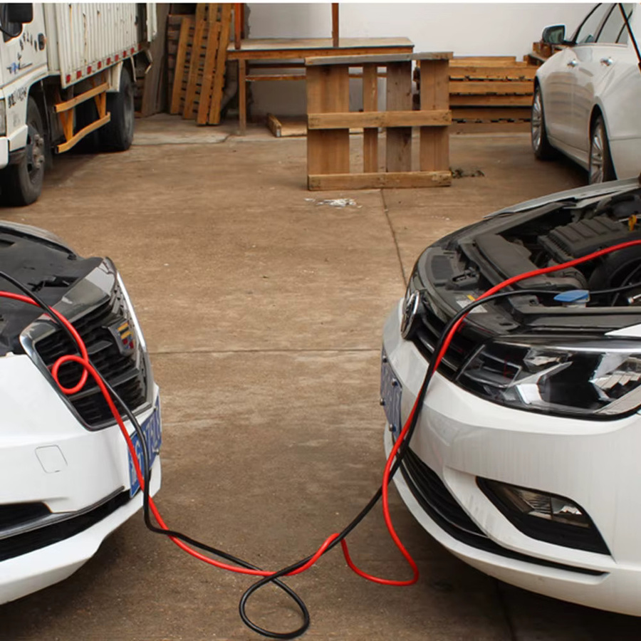 Everso Auto Starthilfe Kabel Set mit 500A Batterie Booster und Überbrückungskabel in Rot - Bild 2