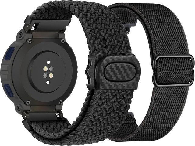 DAINU Uhrenarmband, Nylon, Schwarz, Amazfit Active Edge, Unisex - Bild 1