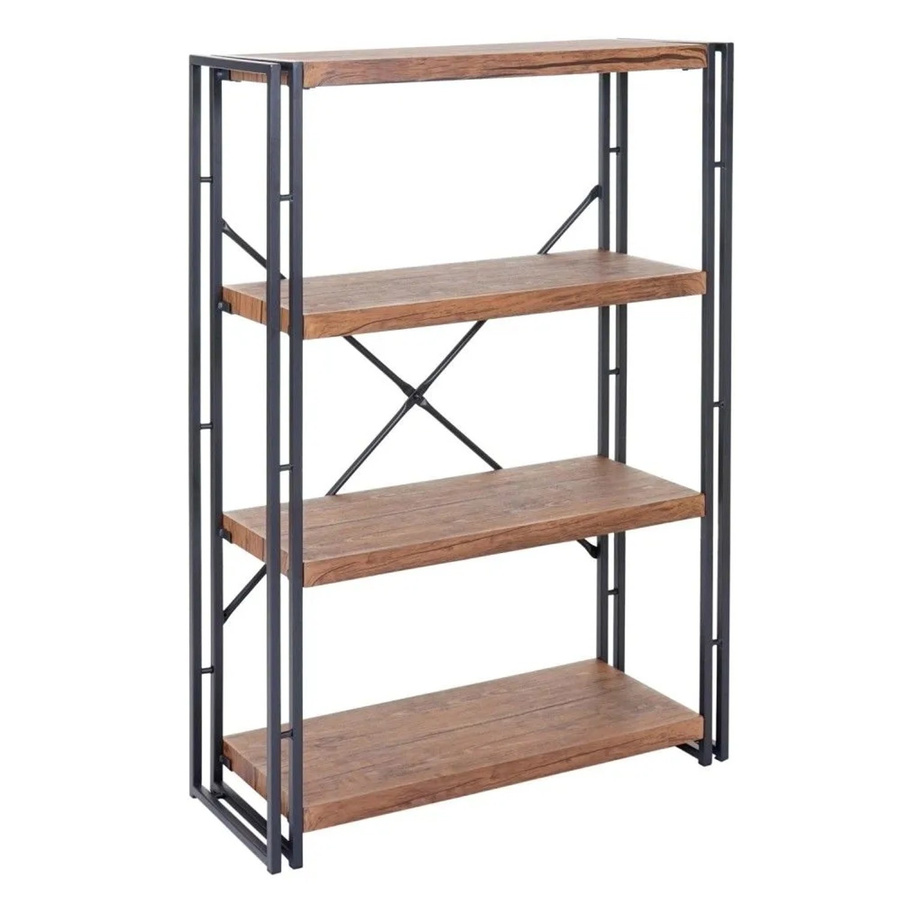 Bücherregal MCW A27 Wohnregal in Wildeiche-Optik mit 4 Ebenen, B: 121 cm, H: 80 cm, T: 30 cm - Bild 2