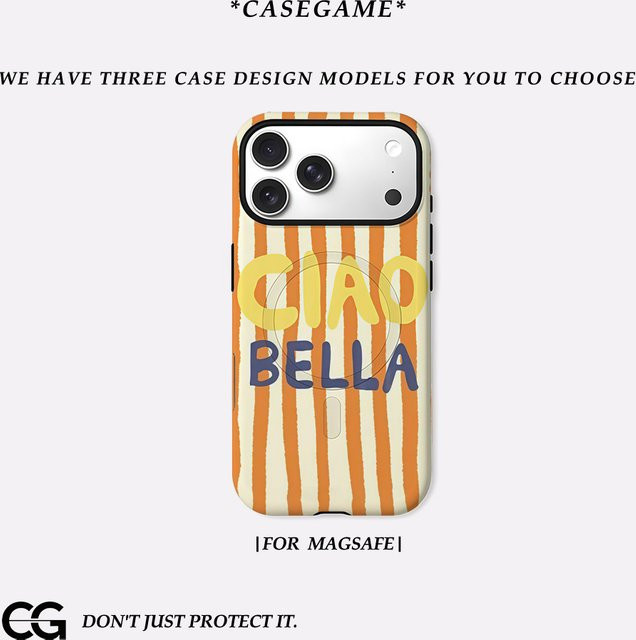 Magnetische iPhone Hülle Sunset Vibes Stripes in Multicolour für iPhone 17 16 15 14 Pro Max Plus Double-Layer Case - Bild 1