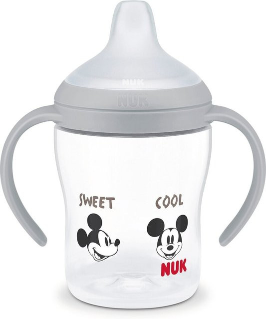 NUK Trinklernflasche Perfect Match mit Soft Spout, auslaufsicher, Grau/Transparent, 150 ml - Bild 1