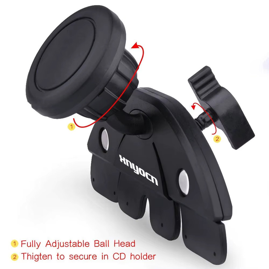 Magnetische Universal Handyhalterung für das Auto mit 360-Grad-Drehung für CD-Slots in Schwarz - Bild 3