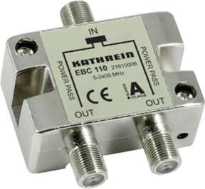 Kathrein F-Verteiler 2-fach EBC 110 5-2400 MHz Silber - Bild 1