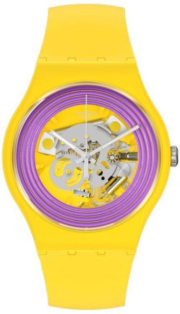Swatch Armbanduhr, Quarz, Kunststoffgehäuse, 41 mm, Silikonarmband, Unisex - Bild 1
