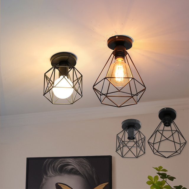 PARKSON Retro Deckenleuchte in Schwarz aus Metall mit E27 Fassung im Vintage Design - Bild 1