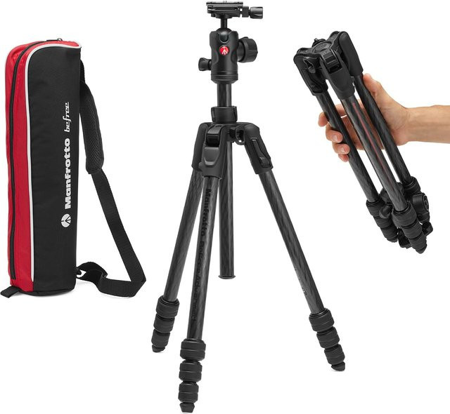 Manfrotto Befree Advanced AS Kamerastativ mit Kugelkopf aus Carbon in Schwarz - Bild 1