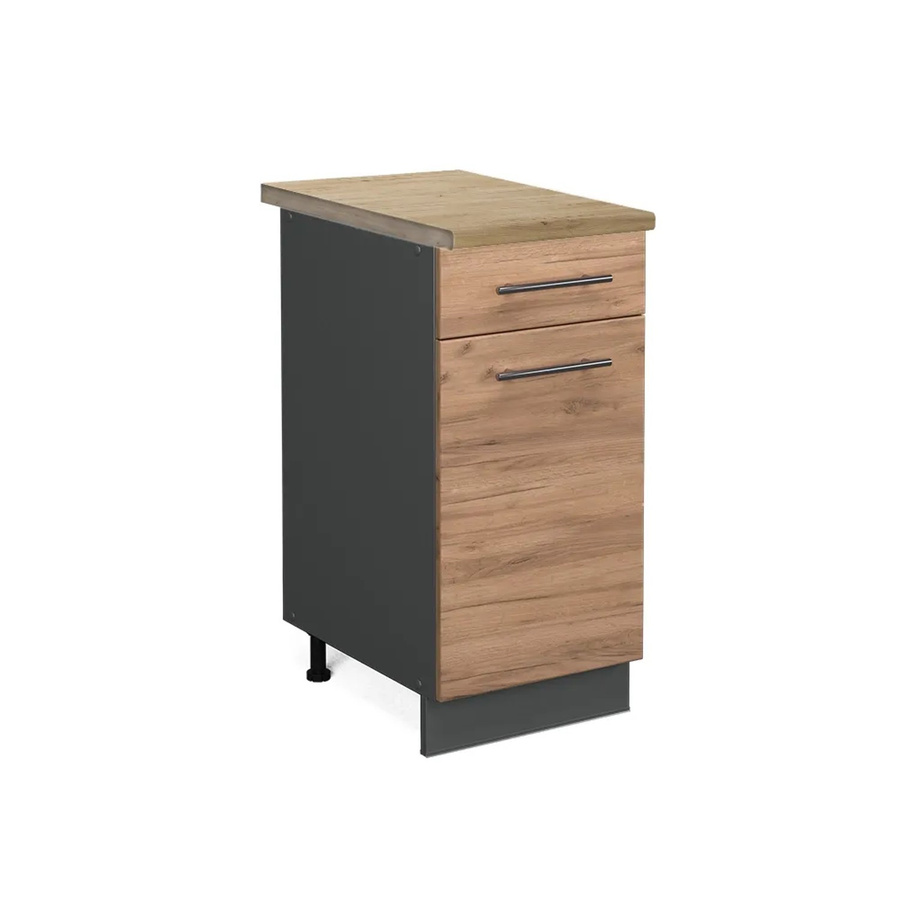 Vicco Küchenunterschrank Fame-Line Goldkraft Eiche/Anthrazit B: 40 cm, T: 60 cm, H: 82 cm - Bild 2