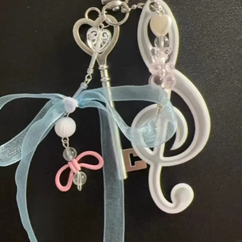 JAVRICK Schlüsselanhänger Musiknoten-Schlüssel, Schleife, Unisex - Bild 4