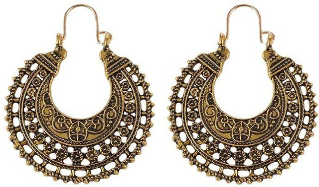 Ohrringe Messing, Gold, Vintage, Damen - Bild 1
