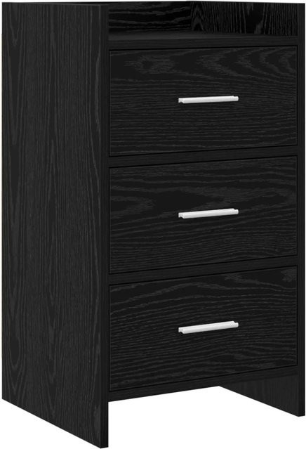 vidaXL Nachttisch aus Holzwerkstoff in Schwarz Eiche, B/T/H: 40 x 36 x 70 cm - Bild 1