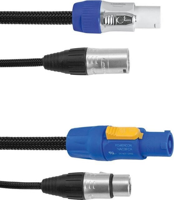 EUROLITE Kombikabel DMX P-Con auf 3 Pin XLR in Schwarz, Länge: 1,5 m - Bild 1