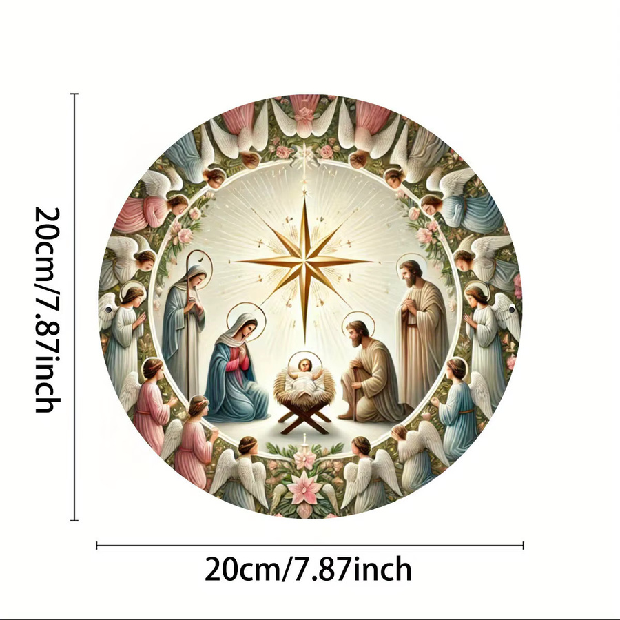 Wasserfestes Aluminiumschild Krippe von Potdemiel für Weihnachten, Breite: 20 cm, Höhe: 20 cm - Bild 4