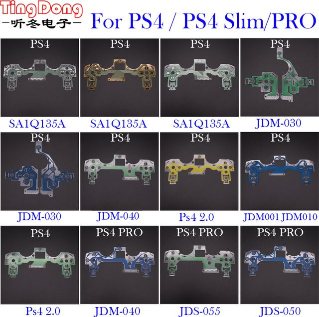 TingDong Leitfähiges Flexkabel für PlayStation Controller PS2 PS4 Pro PS5 JDM-001 JDS-055 JDS-050 Tastenkabel-Platine - Bild 1