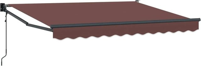 vidaXL Elektrische Ausziehbare Markise Braun B: 350 cm, T: 200 cm - Bild 1