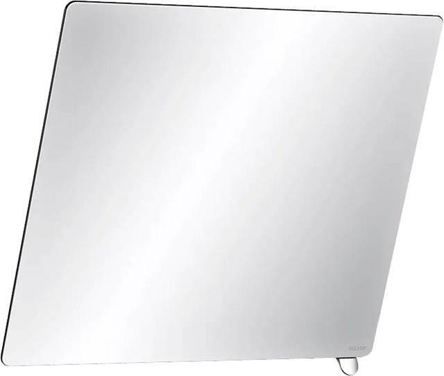Delabie Kippspiegel in Silber mit hochglanzpoliertem Griff, Breite: 60 cm, Höhe: 50 cm - Bild 1
