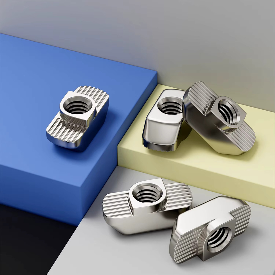 T-Mutter Set für Aluminium-Extrusion 20 30 40 Serie, Drop-in T-Nutmuttern für 3D-Drucker und CNC-Maschinen, Farbe: Silber - Bild 2
