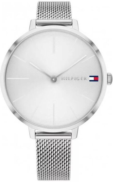 Tommy Hilfiger Damenarmbanduhr, Quarz, Edelstahl, Silber, 38 mm - Bild 1
