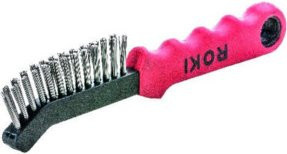 Drahtbürste LESSMANN ROKI 2-reihig in Pink mit 0,35 mm Drahtstärke, Länge: 22,5 cm - Bild 1