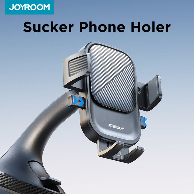 Joyroom Universal Handyhalterung für das Auto mit starker Saugnapf-Halterung, 360 Grad Drehung, Schwarz - Bild 1