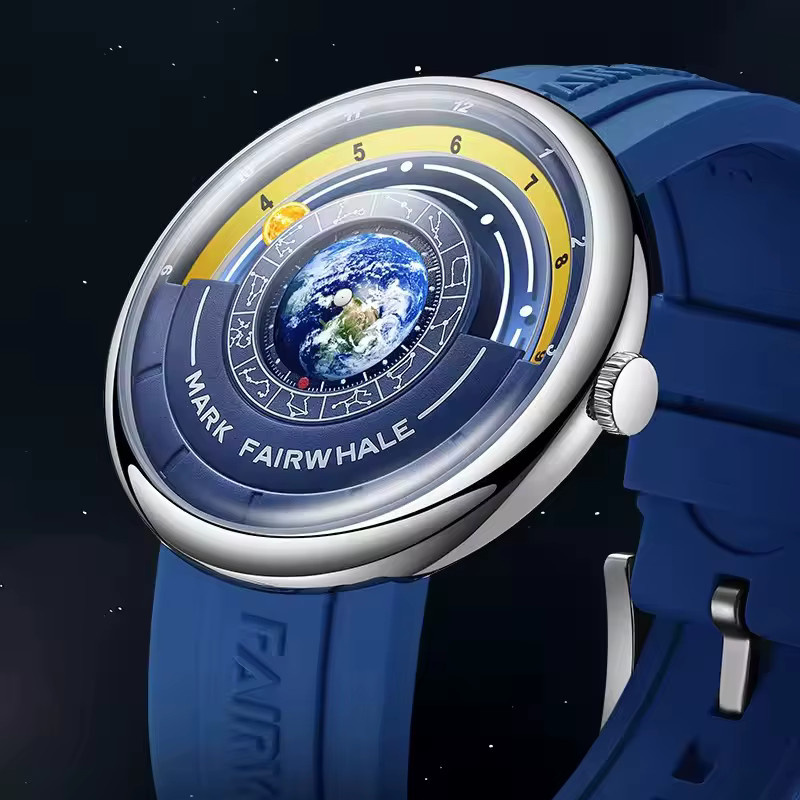 Mark Fairwhale Armbanduhr, Quarz, Silikon, Blau, Herren - Bild 2