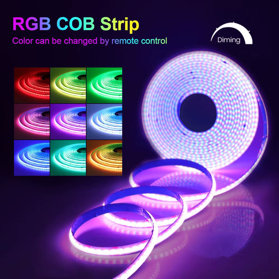 HEGEHE RGB COB LED Streifen mit Bluetooth, dimmbar, batteriebetrieben, Multicolor TV Hintergrundbeleuchtung (5V) - Bild 4