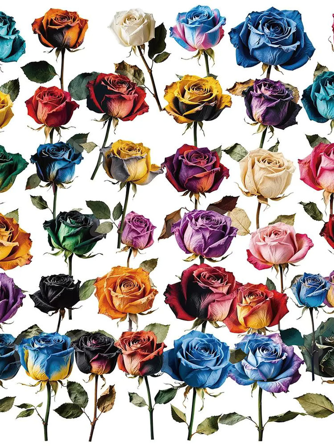 Rspctou Transparente Rose Aufkleber mit floralem Design in Multicolour aus PET für Telefon und Koffer - Bild 4