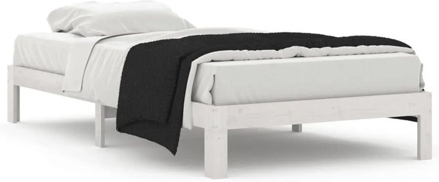 vidaXL Massivholzbett aus Kiefer in Weiß, Modernes Kinderbett, B/T/H: 100 x 200 x 30 cm - Bild 1