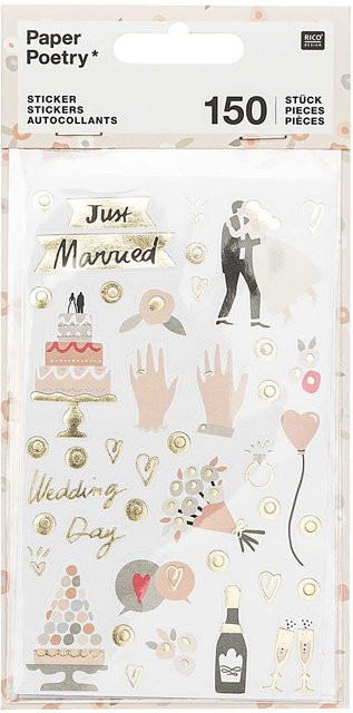Rico Design Paper Poetry Sticker für deine Hochzeit, 4 Blatt - Bild 1