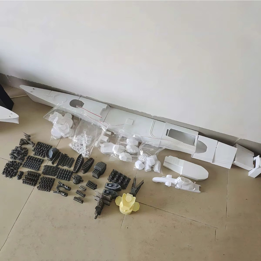 AT 99 MODEL Beiyang Hehuo-klasse Zerstörer, RC Schiff Modell Kit, 1:72 - Bild 2