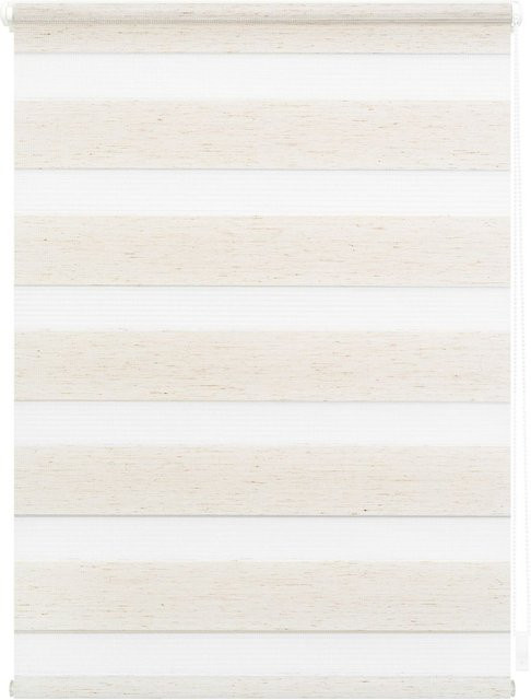 Lichtblick Duo-Rollo Klemmfix Day & Night, gestreift, beige, Breite: 80 cm, Höhe: 150 cm - Bild 1