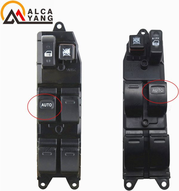 Malcayang Fensterheber Hauptschalter für Toyota Corolla NZE120 ZZE121 ZZE122, Schwarz, LHD/RHD, 84820-12470 84820-12480 - Bild 1