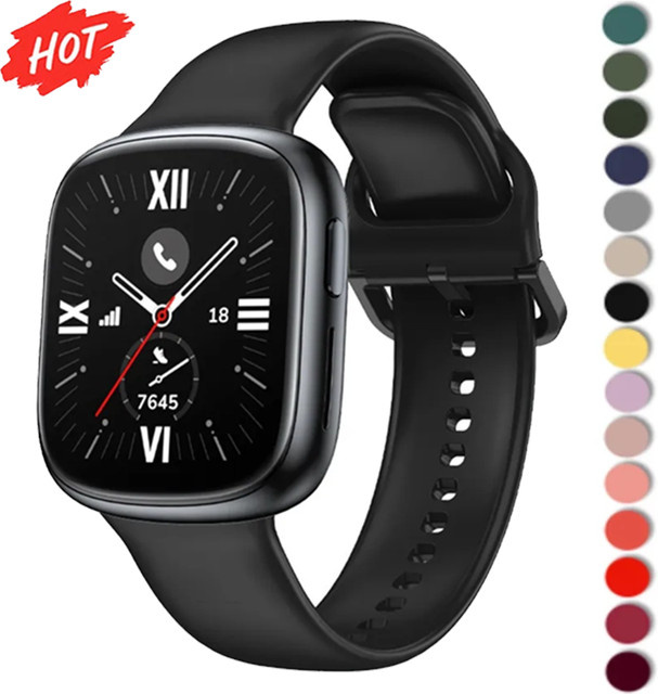 Uhrenarmband Huawei Honor Watch 4, Silikon, Schwarz, Unisex - Bild 1