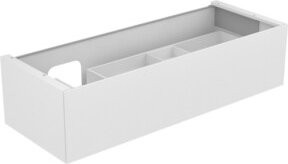 Keuco Waschtischunterschrank Edition 11 in Weiß Hochglanz mit Soft-Close-Türen, B/T/H: 140 x 35 x 53,5 cm - Bild 1