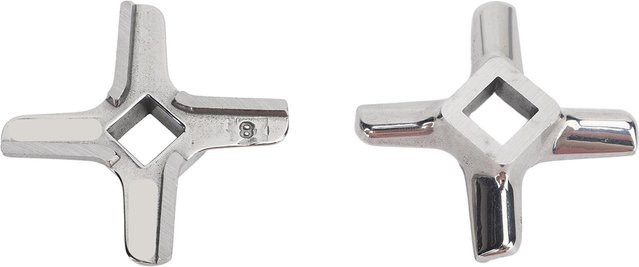 OutsideWorld Fleischwolfmesser Klingen Set aus Edelstahl in Weiß und Silber für 6,5-9kg - Bild 1