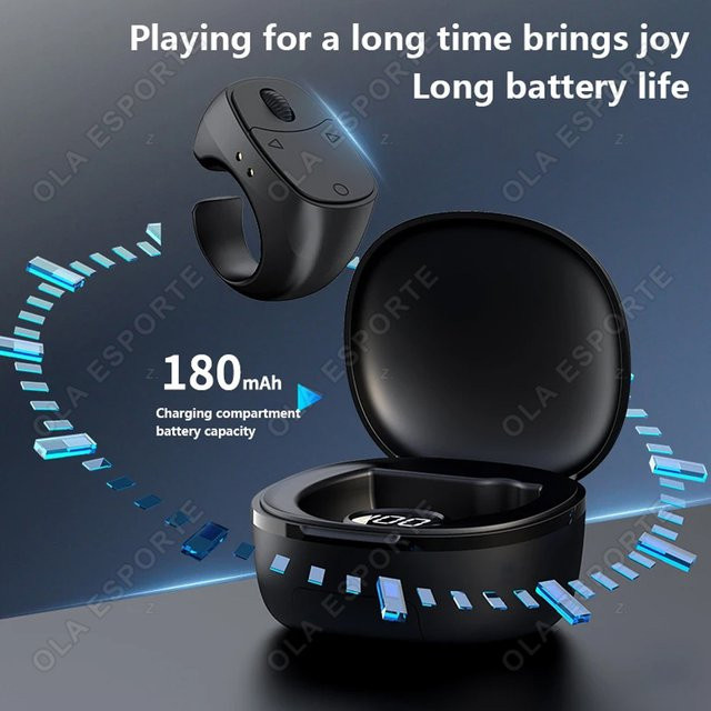 Ola Esporte Bluetooth-Ring Fernbedienung für Selfie und Video-Steuerung in Schwarz oder Weiß - Bild 1