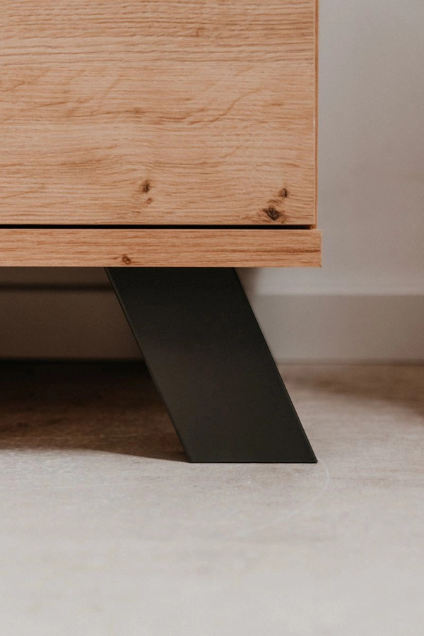 Furn.Design Kommode Madem Industrial im Design mit 3D-Lamellen aus Eiche Artisan und Anthrazit, Breite: 120 cm - Bild 4