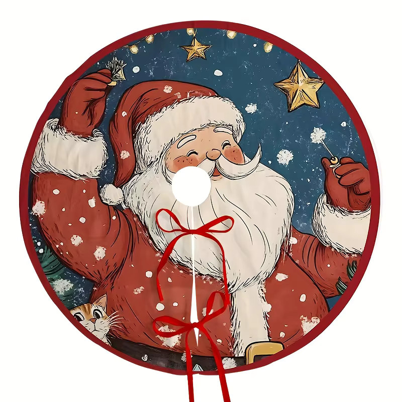 VIKAMA Weihnachtsbaum Rock mit Weihnachtsmann Cartoon Muster in Multicolour - Bild 2