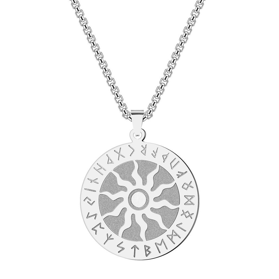 Wucifang Jewelry Anhänger Halskette, Edelstahl, Silber, Unisex - Bild 3