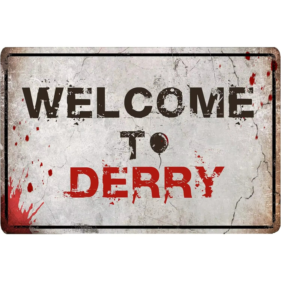 Flinelife Welcome To Derry Metallschild in Vintage-Optik, Mehrfarbig, B: 30,0 cm, H: 20,0 cm, T: 1,0 cm - Bild 2