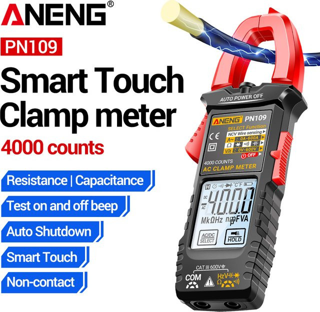 ANENG PN109 Digitales Zangenmessgerät Multimeter mit 600A Hochstrommessung und berührungsloser NCV-Induktionsmessung - Bild 1