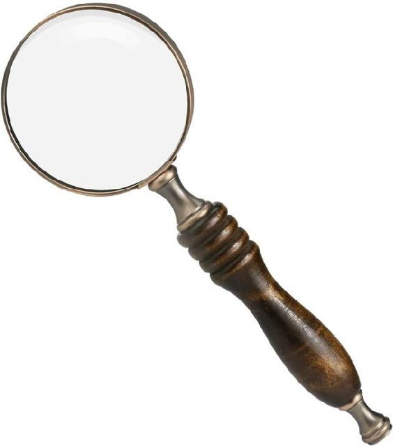Lupe 10x, transparent, brown, Chromium - Bild 1