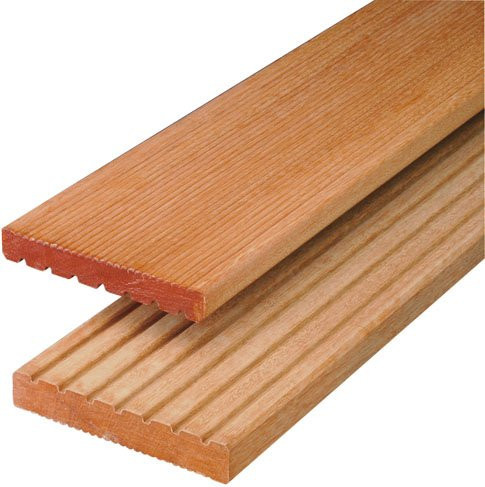 Terrassendielen aus Kapur Hartholz, Länge: 215 cm, Breite: 14,5 cm, Höhe: 2,1 cm - Bild 1
