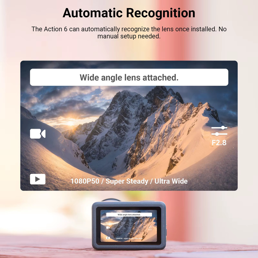 NEEWER Weitwinkelobjektiv für DJI Osmo Action 6 mit 180 Grad FOV aus HD optischem Glas in Schwarz - Bild 4
